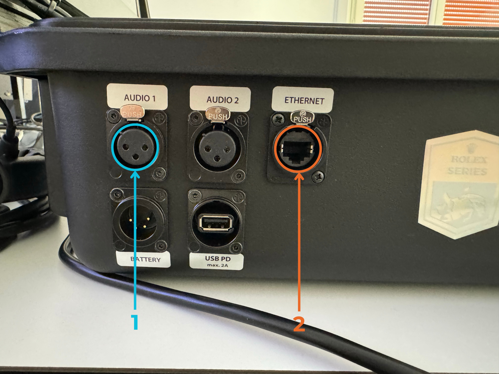 Branchements audio de l'ATEM'